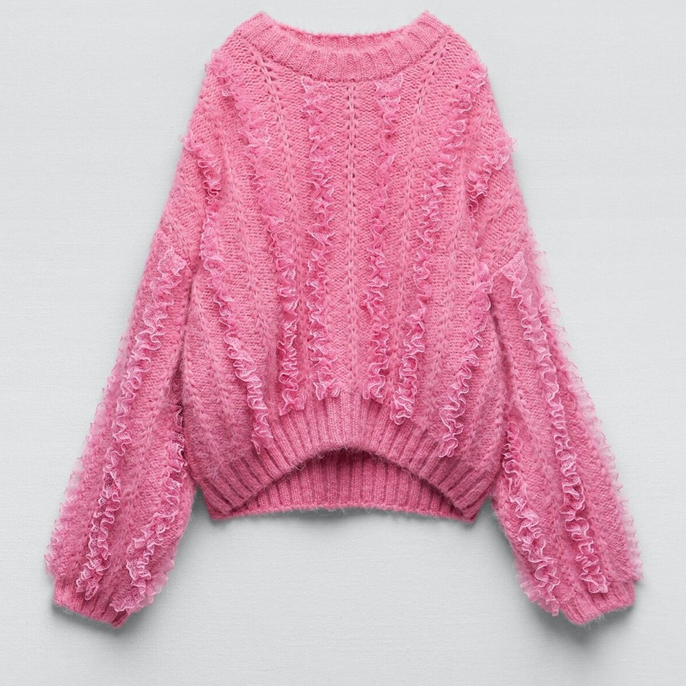 Ruffled sweater